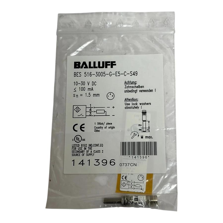 Balluff BES 516-3005-G-E5-C-S49 Inductive Proximity Sensor 141396 New Sealed