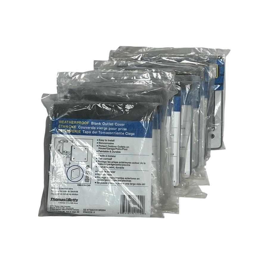 Used (LOT OF 10) Carlon E9802CN-CAR 2-Gang Weatherproof Blank Cover Non-Metallic NSMP