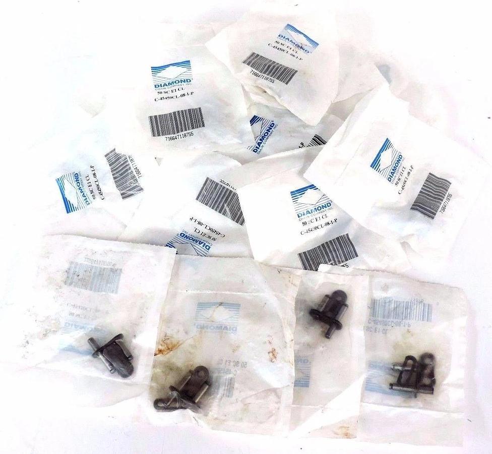 Used LOT OF 33 NIB DIAMOND C-45450CL-08-1-P CHAIN LINKS 50 SC E1 CL
