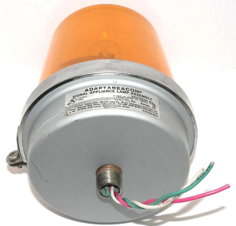 Used EDWARDS ADAPTABEACON 120V 60HZ 30A SIGNAL APPLIANCE LAMP ASSEMBLY 50 LMP-40W