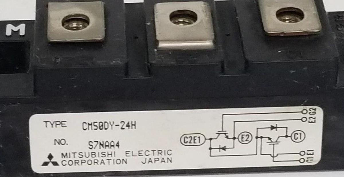Used LOT OF 3 MITSUBISHI CM50DY-24H IGBT MODULES S7NAA4, CM50DY24H