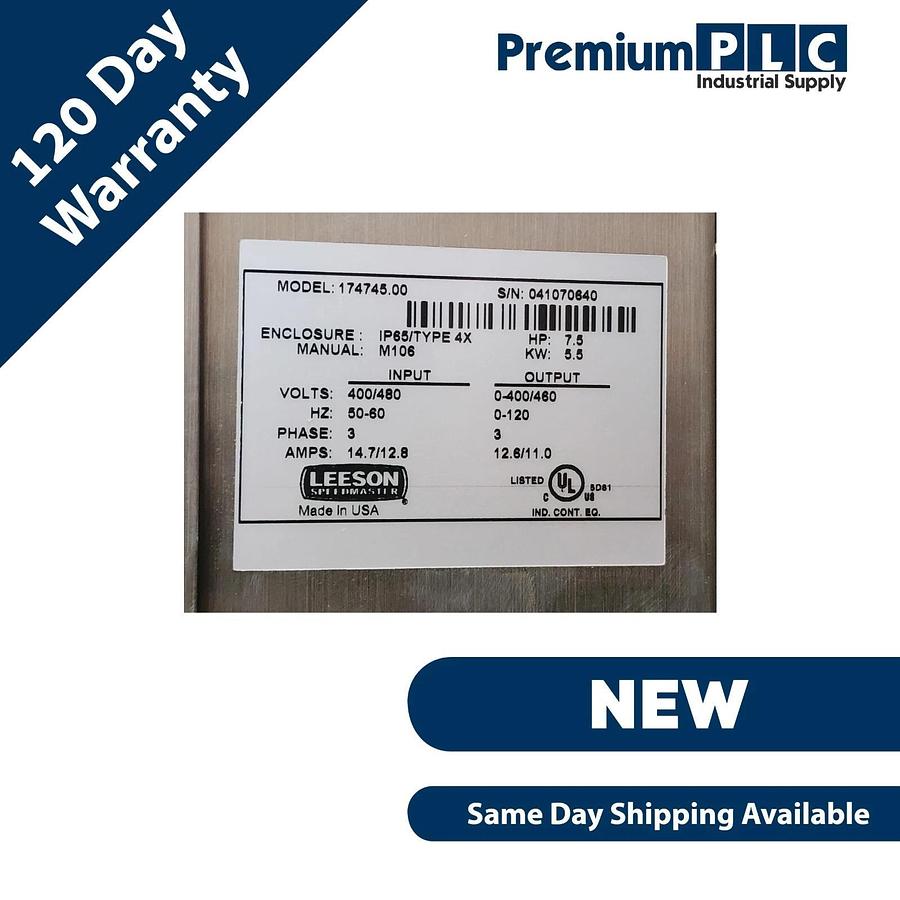 NEW LEESON 174745.00 SPEEDMASTER SS MICRO SERIES COMPACT INVERTER VFD 7.5HP