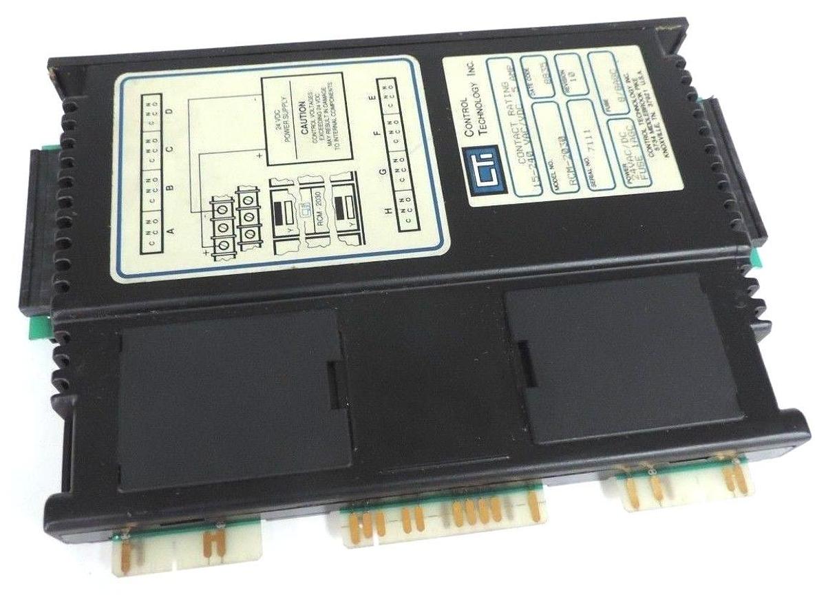 Used CONTROL TECHNOLOGY RCM-2030 OUTPUT MODULE 15-240VAC/VDC REVISION 10 RCM2030