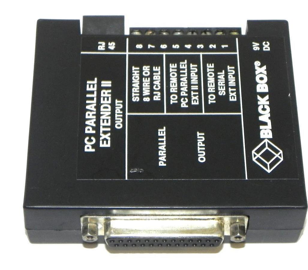 Used BLACK BOX PI322A PC PARALLEL EXTENDER II 9VDC