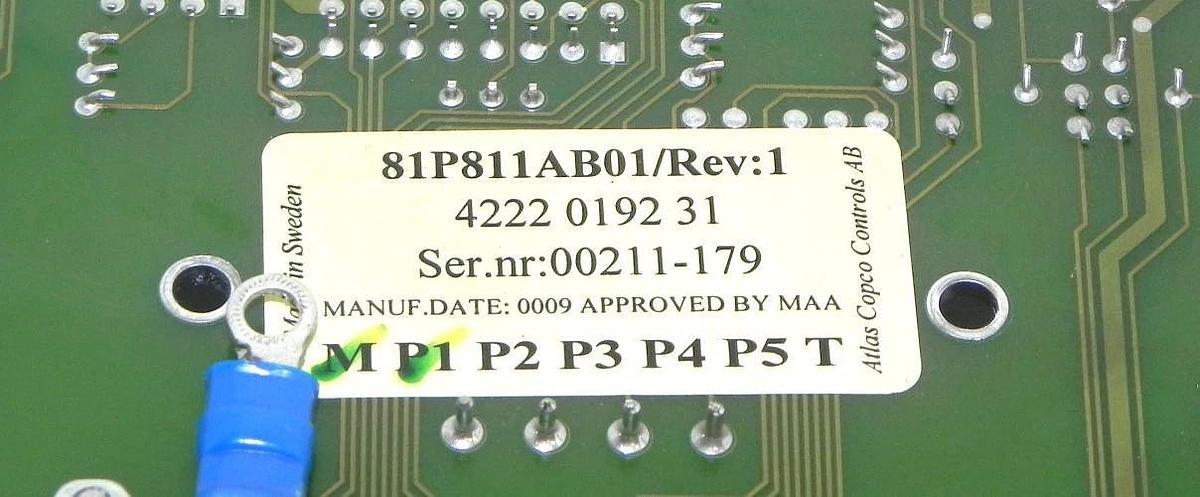 Used ATLAS COPCO 81P811AB01/REV 1 CIRCUIT BOARD