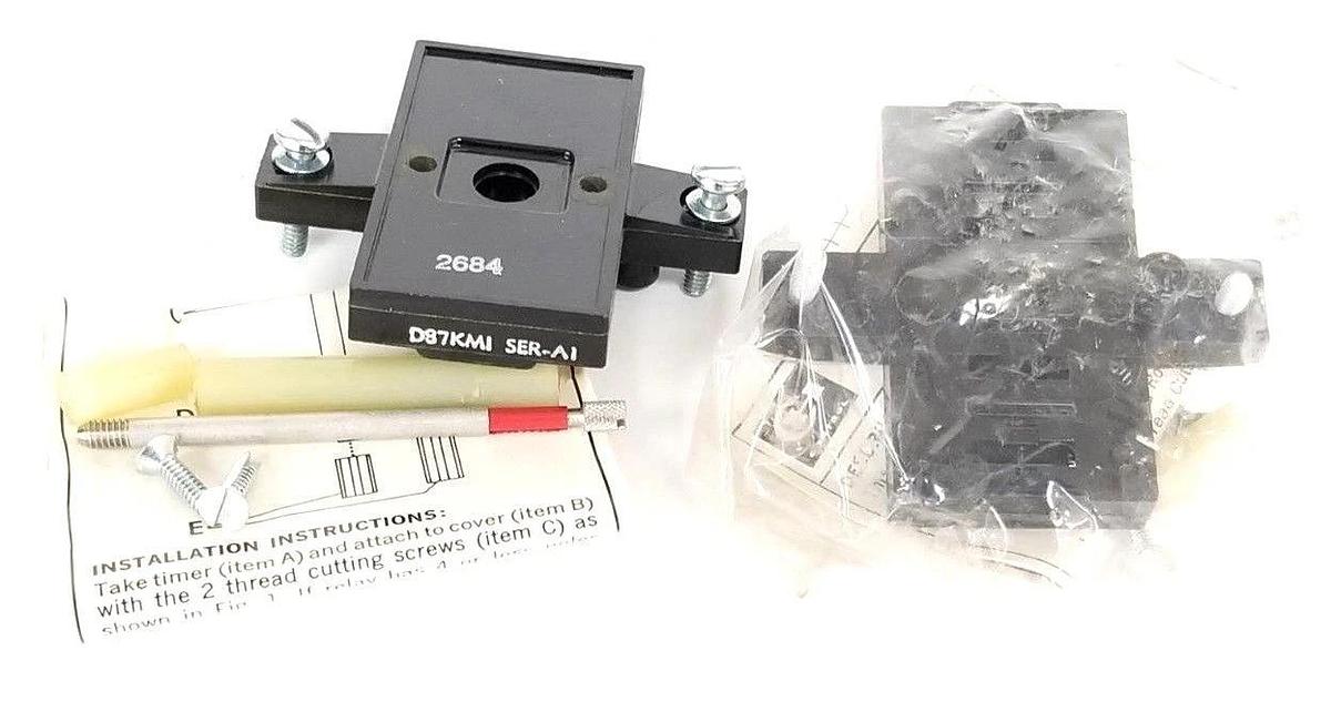Used LOT OF 2 NIB EATON CUTLER HAMMER D87KM1 RELAY MOUNTING KITS SER. A1