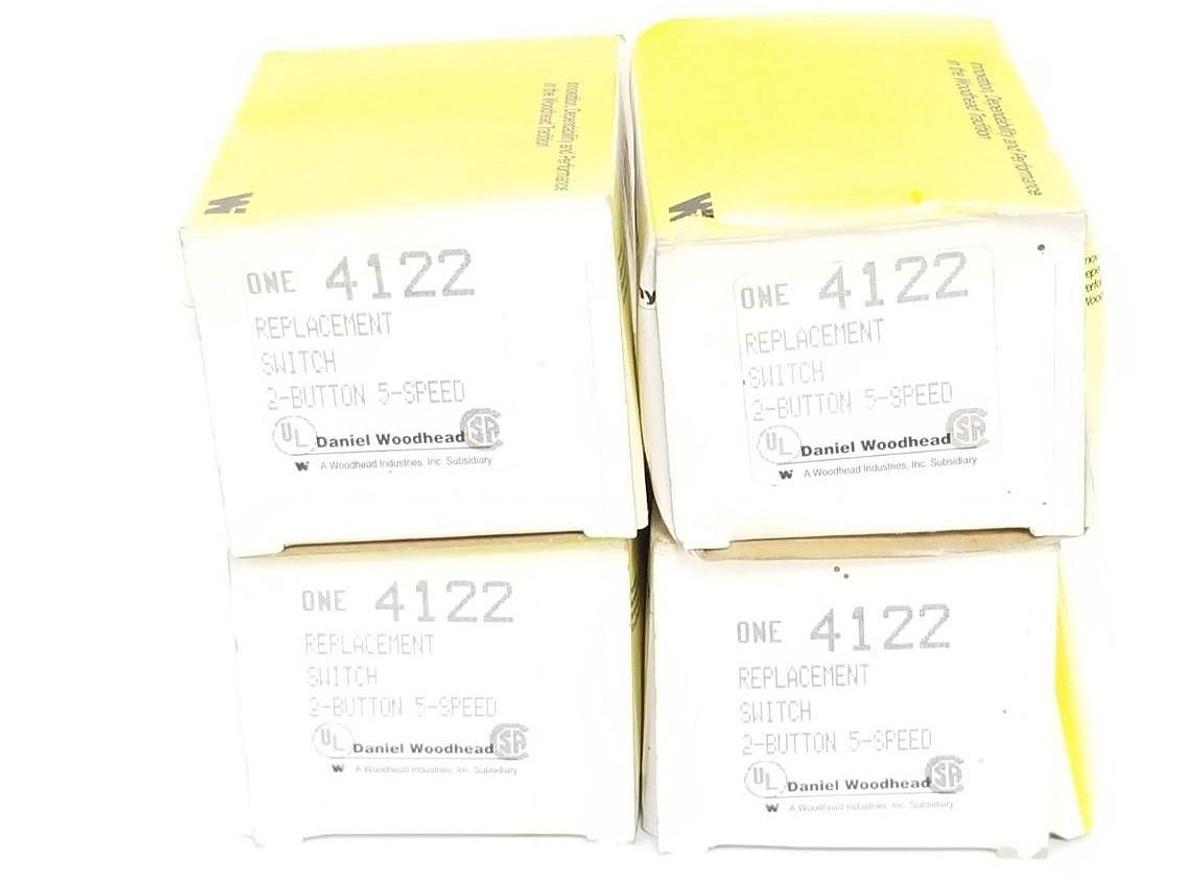 Used LOT OF 4 NIB DANIEL WOODHEAD 4122 REPLACEMENT SWITCH 2-BUTTON 5-SPEED