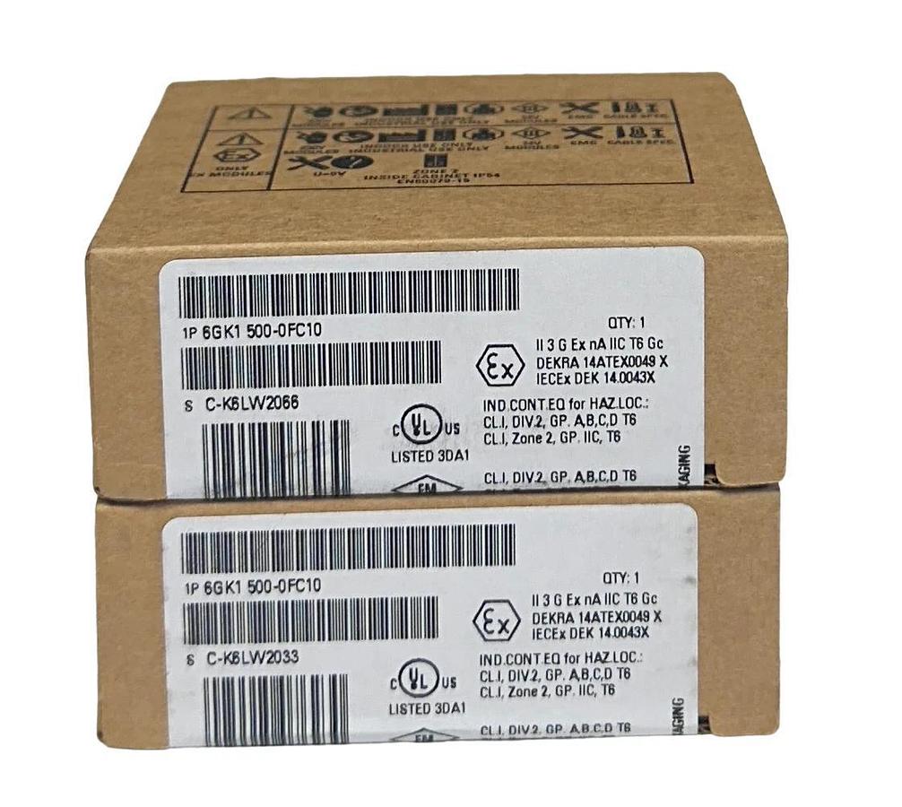 Used 2 SIEMENS 6GK1 500-0FC10 / 6GK15000FC10 SIMATIC BUSCONNECTORS PROFIBUS DP NSFS