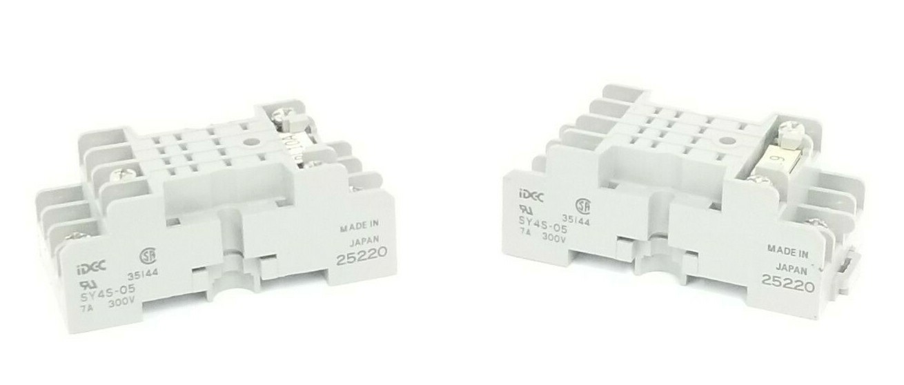 Used LOT OF 2 IDEC SY4S-05 RELAY SOCKET BASES 35144 7A 300V 25220 SY4S05