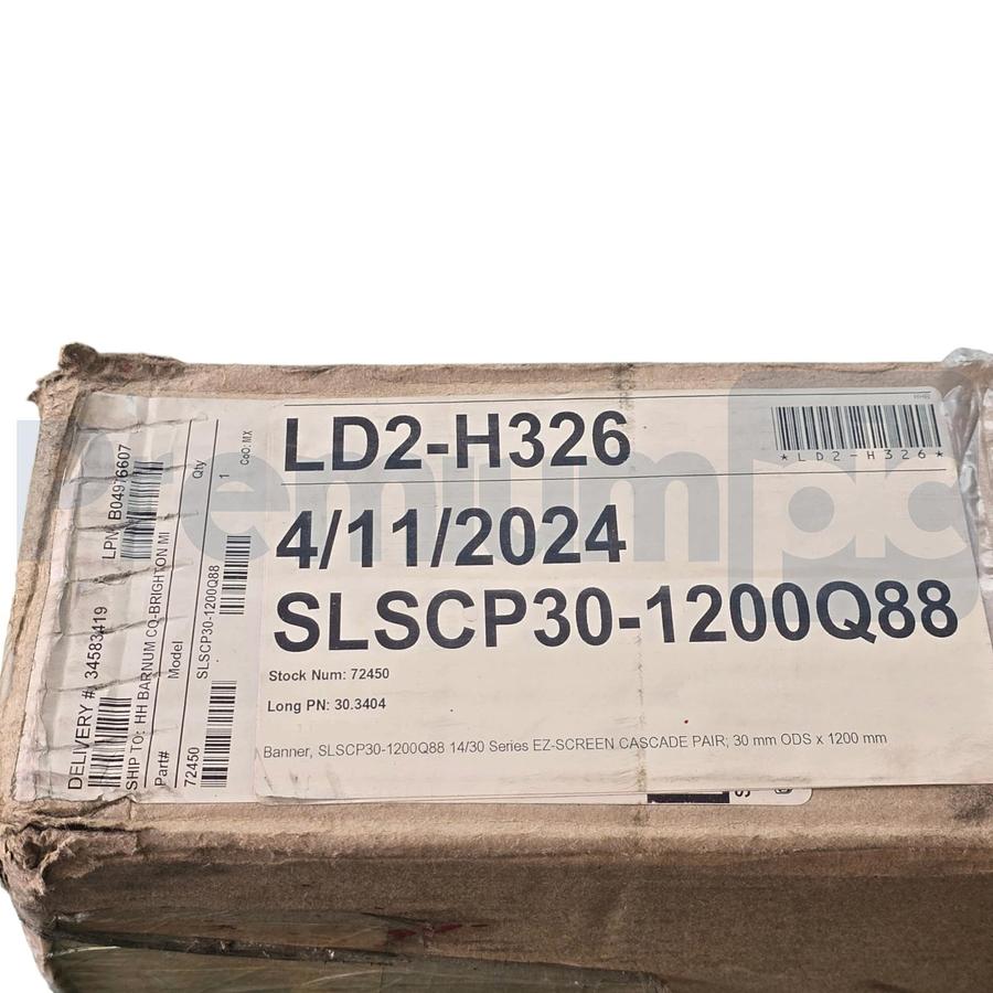 Used Banner SLSCP30-1200Q88 Cascade Light Curtain Pair Kit 30mm x 1200mm 72450 NSMP