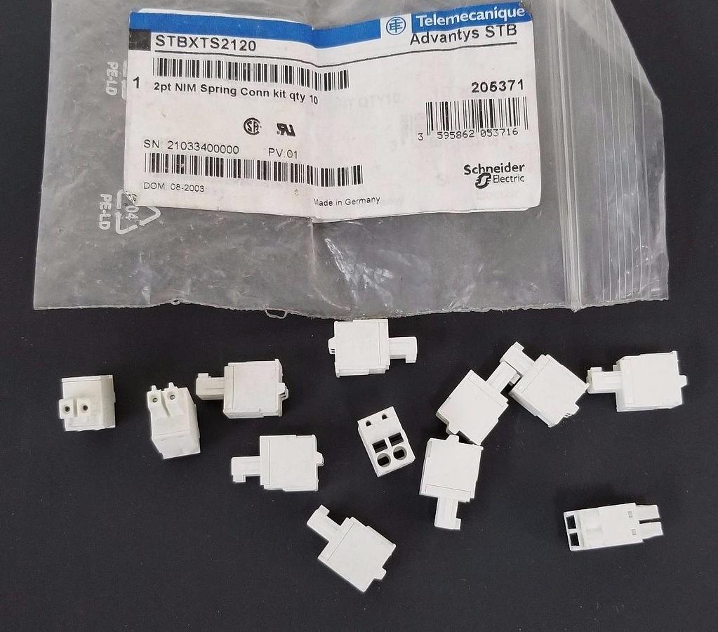NEW TELEMECANIQUE STBXTS2120 ADVANTYS STB 2PT NIM SPRING CONN KIT QTY: 12