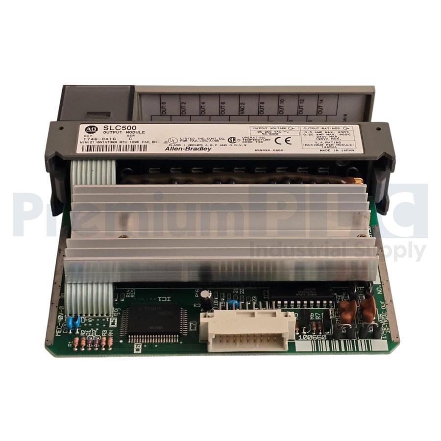 Used ALLEN BRADLEY 1746-OA16 /C SLC 500 16-PT OUTPUT MODULE 1746-0A16 NSNP (READ)