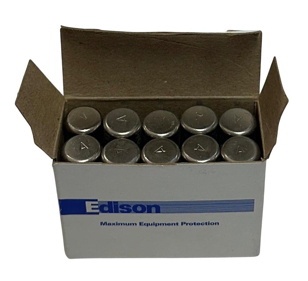 Used 10 EATON EDISON MCL4 MIDGET FAST-ACTING FUSES 600VAC 4A MCL SERIES NSMP