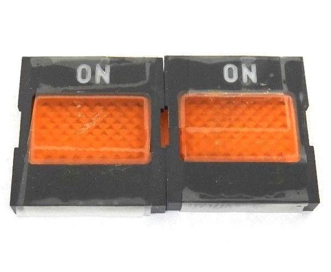 Used LOT OF 2 NEW ALLEN BRADLEY 800MS-WALA10 LEGEND PLATE ON W/AMBER INSERT CAP FLUSH