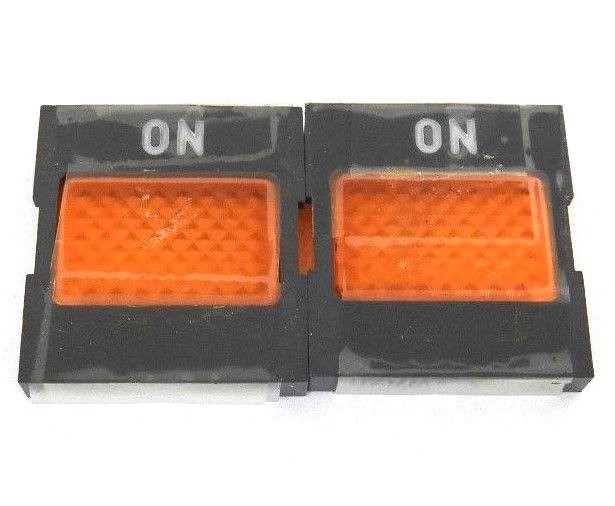 Used LOT OF 2 NEW ALLEN BRADLEY 800MS-WALA10 LEGEND PLATE ON W/AMBER INSERT CAP FLUSH