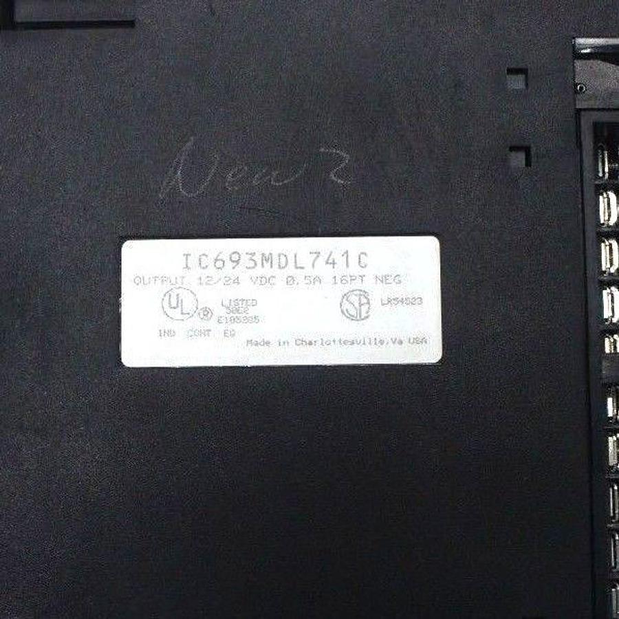 Used LOT OF 2 GE FANUC IC693MDL741C OUTPUT MODULES 12/24VDC, 0.5A, 16 PT NEG