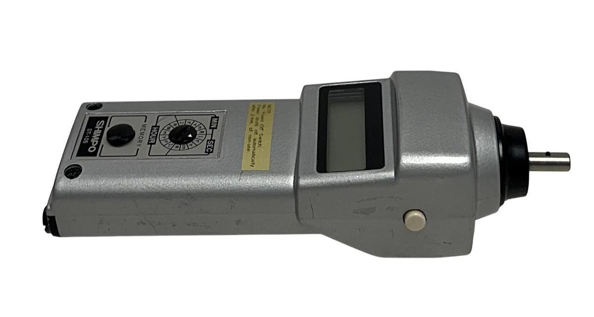 Used SHIMPO DT-105 / DT105 HANDHELD DIGITAL TACHOMETER TOOL ONLY MIN/SEC USNP