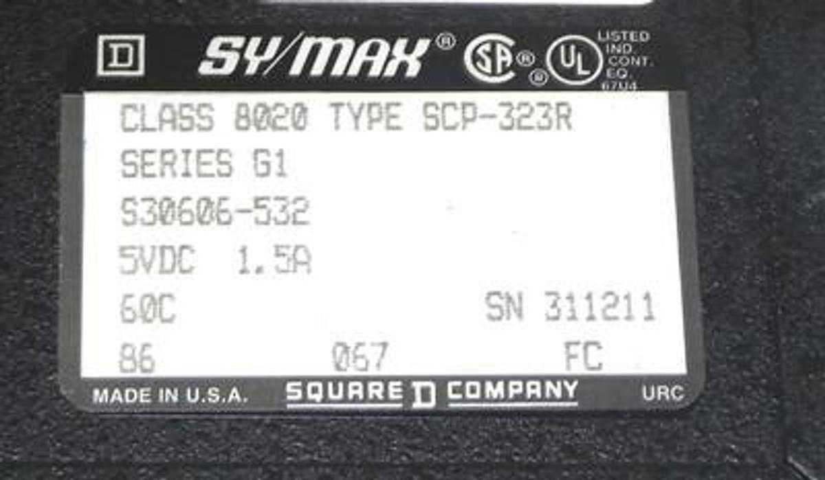 Used SQUARE D SY/MAX 8020 SCP-323R PROCESSOR 8020SCP323R SERIES G1