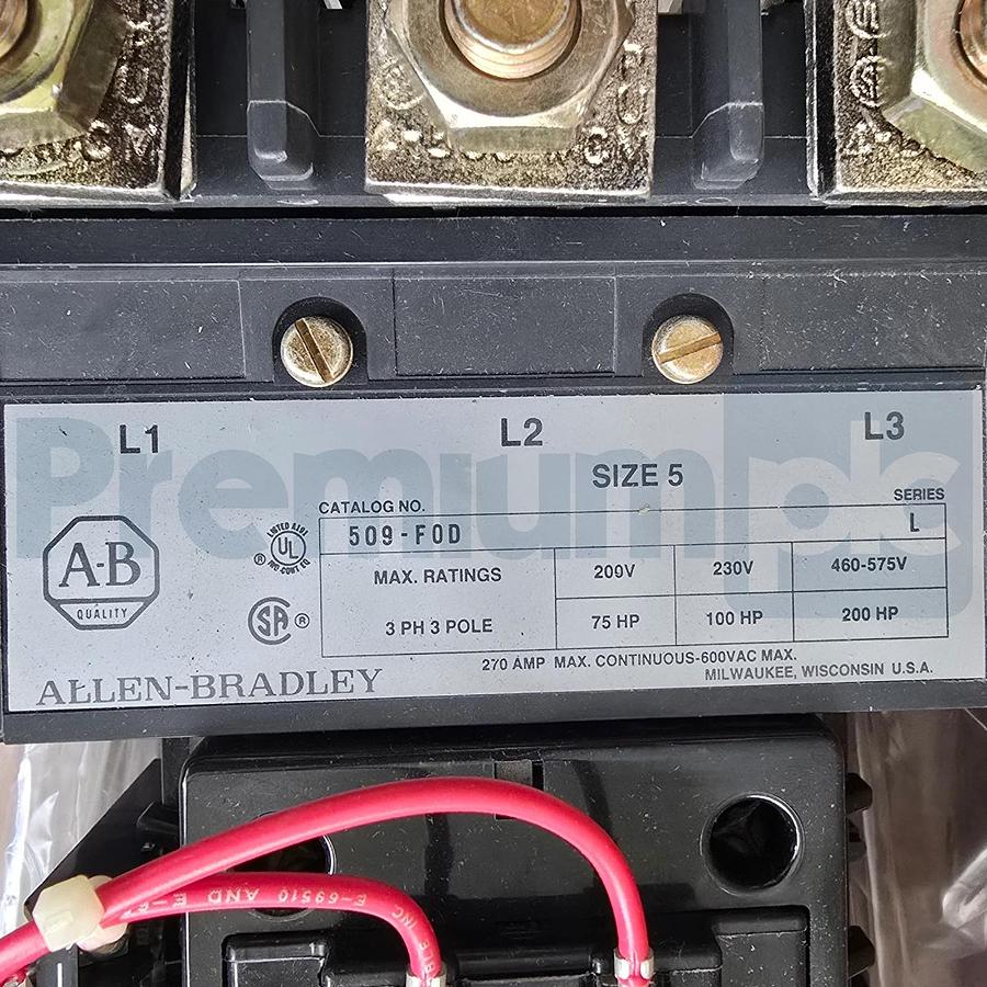 Allen Bradley 509-FOD /L | 509 Motor Starter NEMA Size 5 270A 110/115-120V Coil
