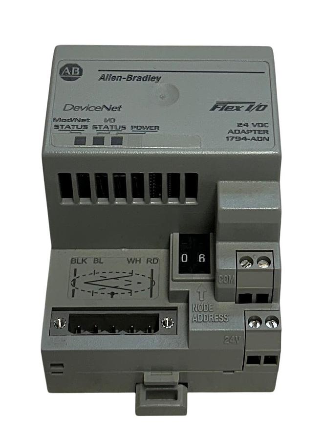 Used ALLEN BRADLEY 1794-ADN /B Flex I/O DeviceNet ADAPTER MODULE 24VDC 96494871 USNP