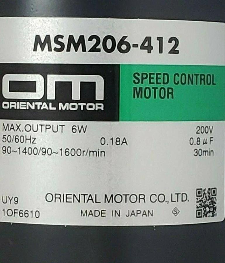 Used NIB ORIENTAL MOTOR MSD206-412D SPEED CONTROL MOTOR MSD206412D