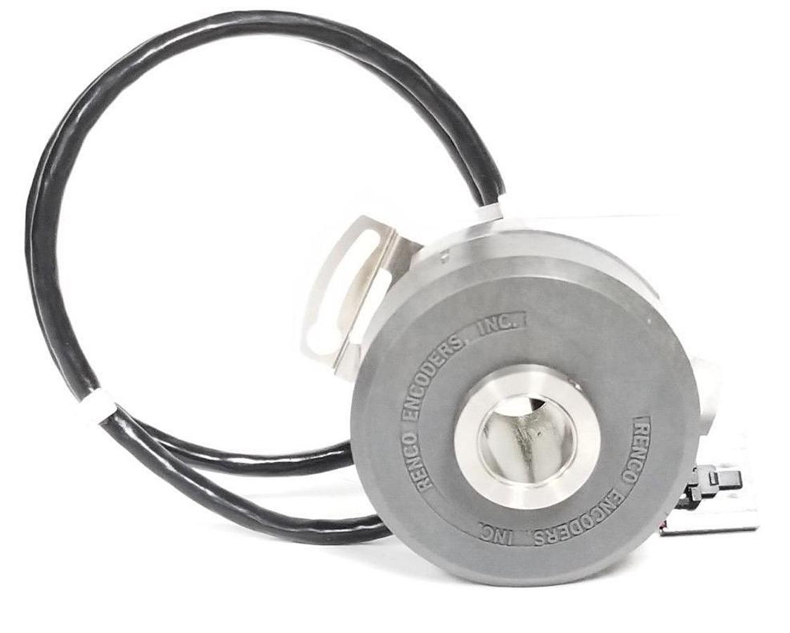 Used RENCO ENCODERS INC. 682-082-01 ENCODER THROUGH SHAFT 27-106-575