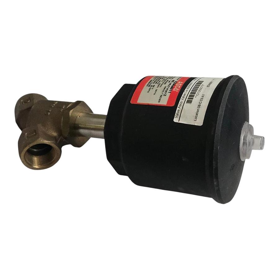 ASCO 8290A011 Angle Body Aux. Piloted Piston Valve 1" NPT Bronze 2/2 NC NSNP