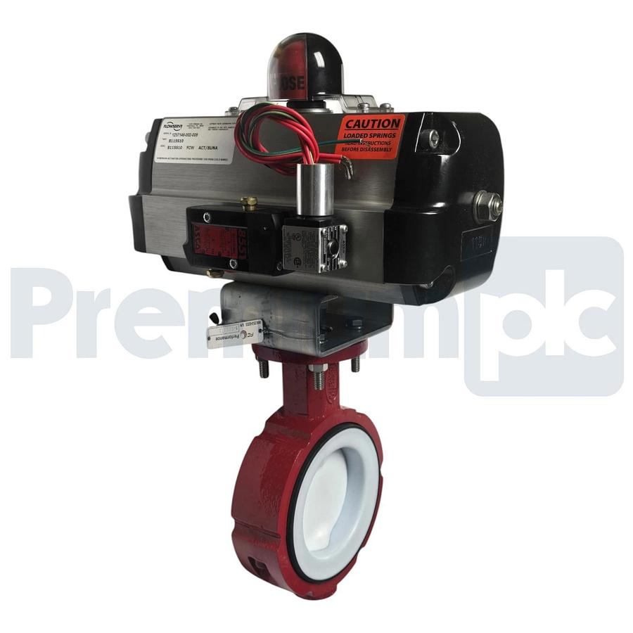 Flowserve Automax B115S10 Butterfly Valve Assy. 3-3/4" w/ Actuator 150 PSIG NSNP