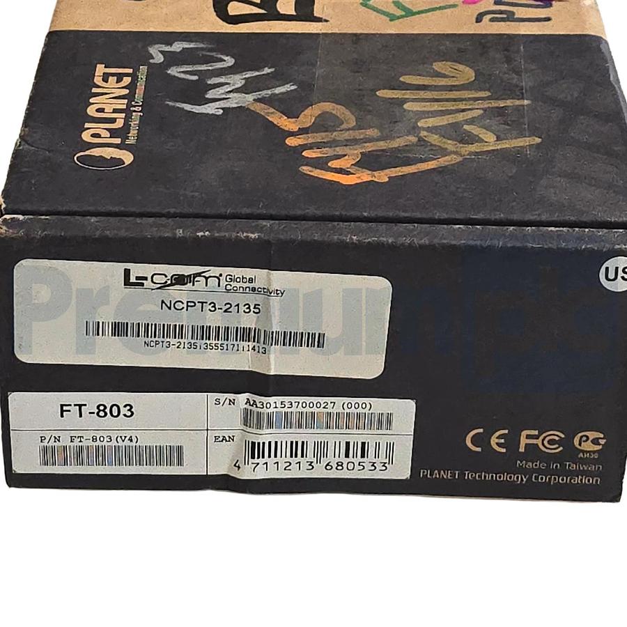 Planet FT-803 | NCPT3-2135 Fast Ethernet Bridge Media Converter 100BASE-TX NSMP