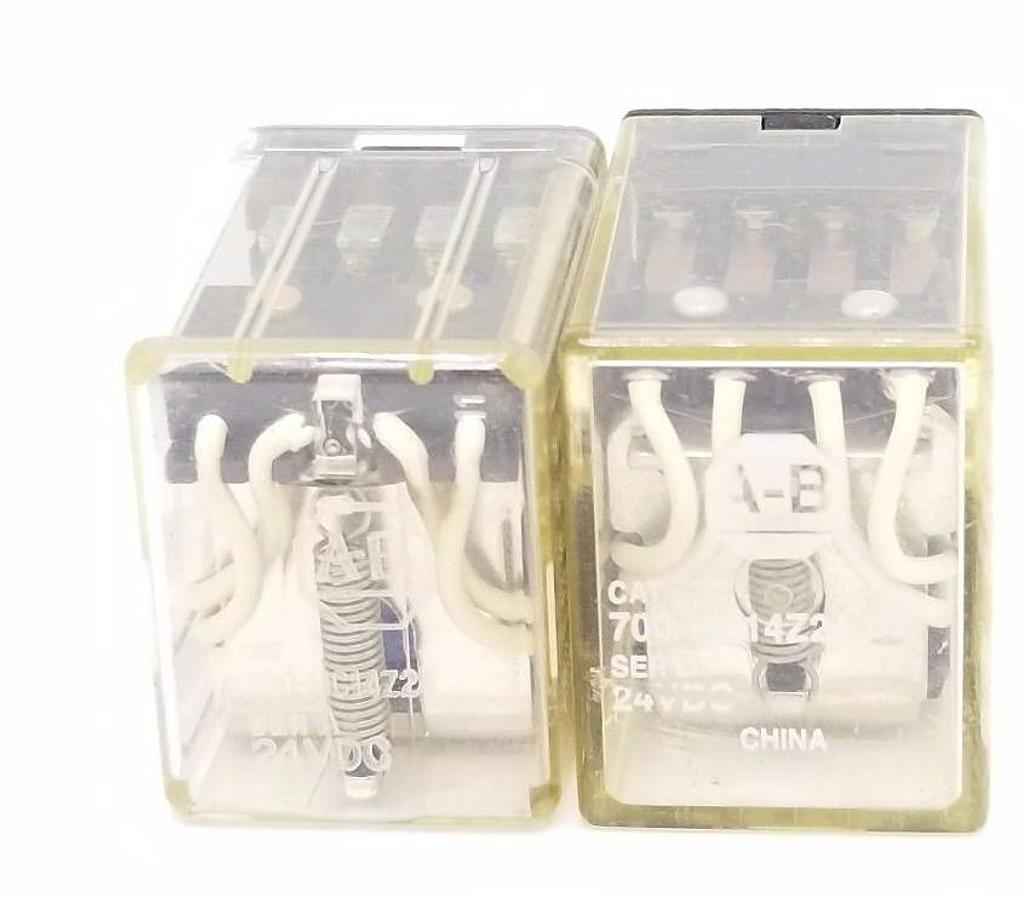Used LOT OF 2 ALLEN BRADLEY RELAYS 700-HC14Z24 SER. A AND SER. B, 700HC14Z24