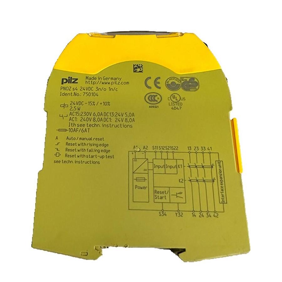 Used PILZ PNOZ s4 24VDC 3n/o 1n/c SAFETY RELAY 750104 PNOZ s4