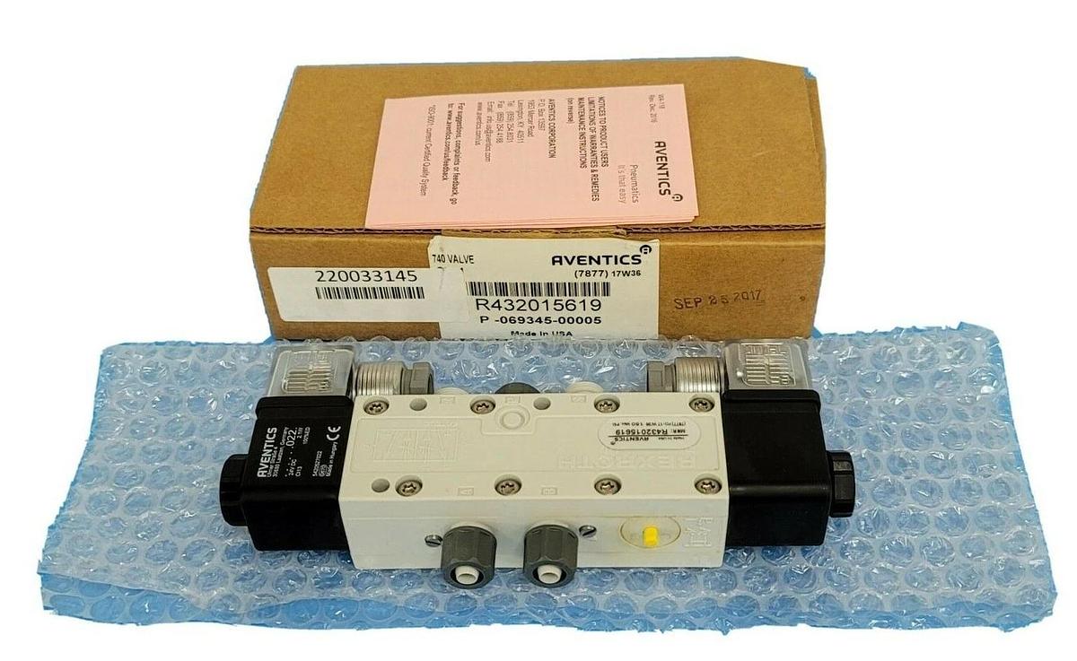 Used NIB BOSCH AVENTICS R432015619 740 VALVE 24V DC 2.1W COIL