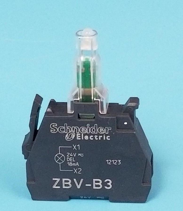 Used NEW SCHNEIDER ELECTRIC ZBV-B3 PUSHBUTTON LIGHT MODULE ZBVB3