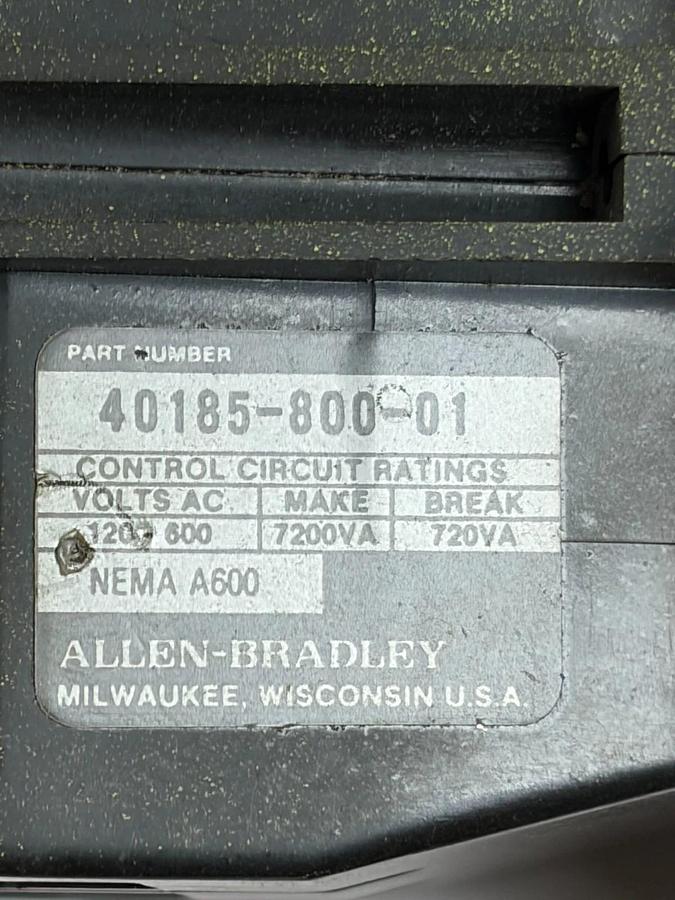 Used Allen-Bradley 509-BOD Size 2 Magnetic Motor Starter 120V Coil 45A 3-Pole