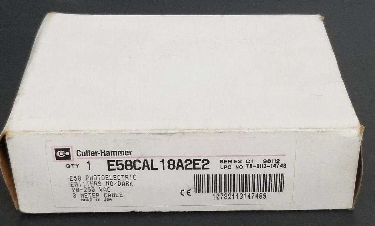 Used NIB EATON CUTLER HAMMER E58CAL18A2E2 E58 PHOTOELECTRIC EMITTERS 3M
