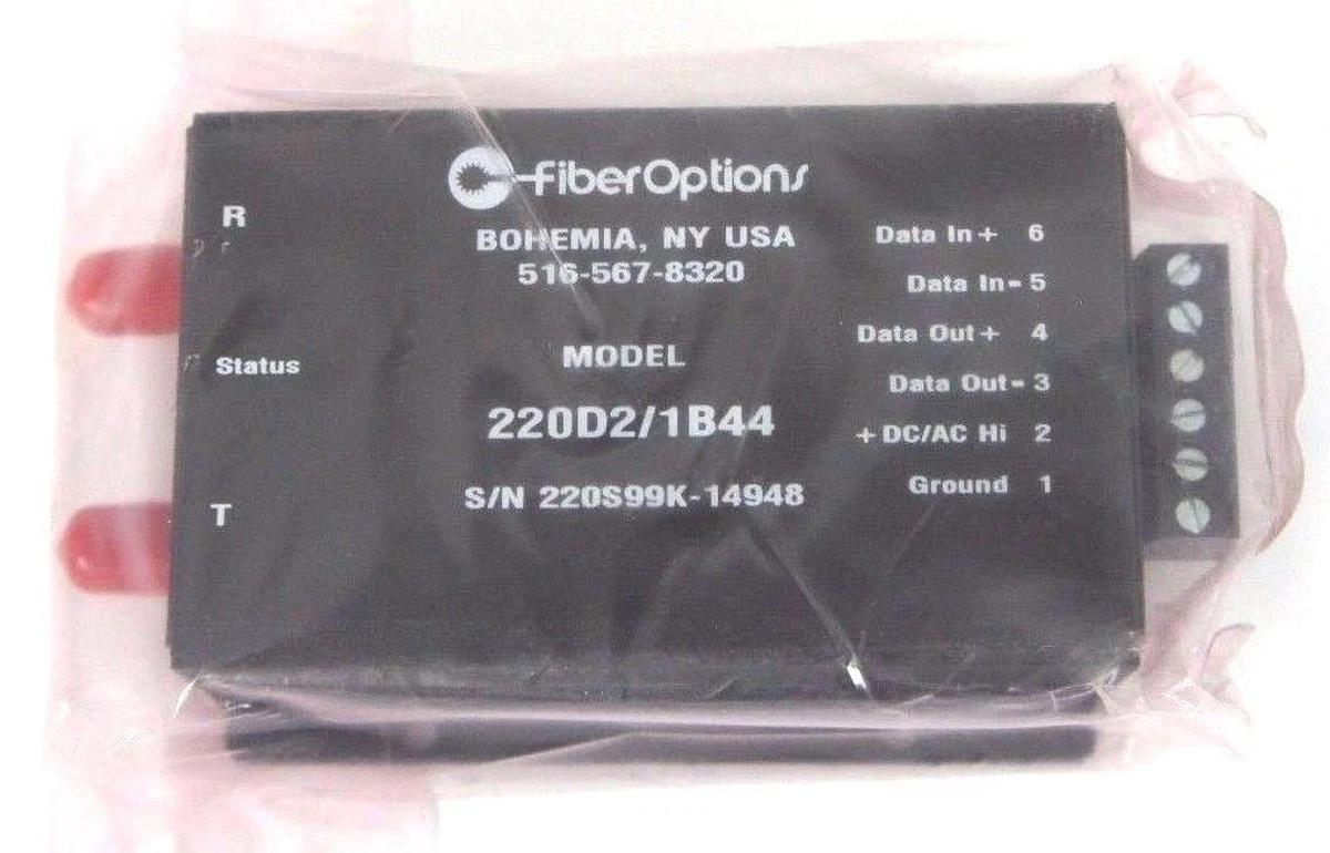 Used NIB FIBER OPTIONS 220D2/1B44 TRANSMISSION MODULE RS-422DATA