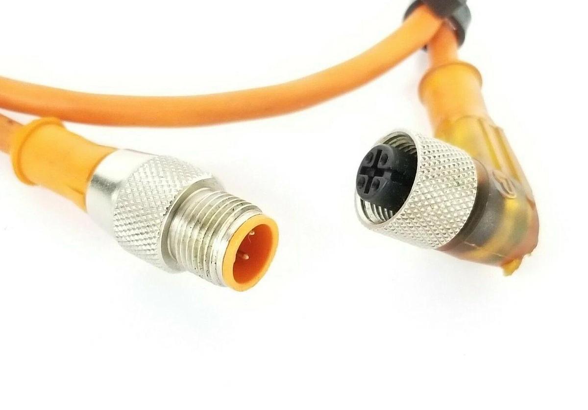 Used BELDEN LUMBERG RST-3-RKWT/LEDA4-3-90/0.6 CORDSET .6METER MALE TO FEMALE