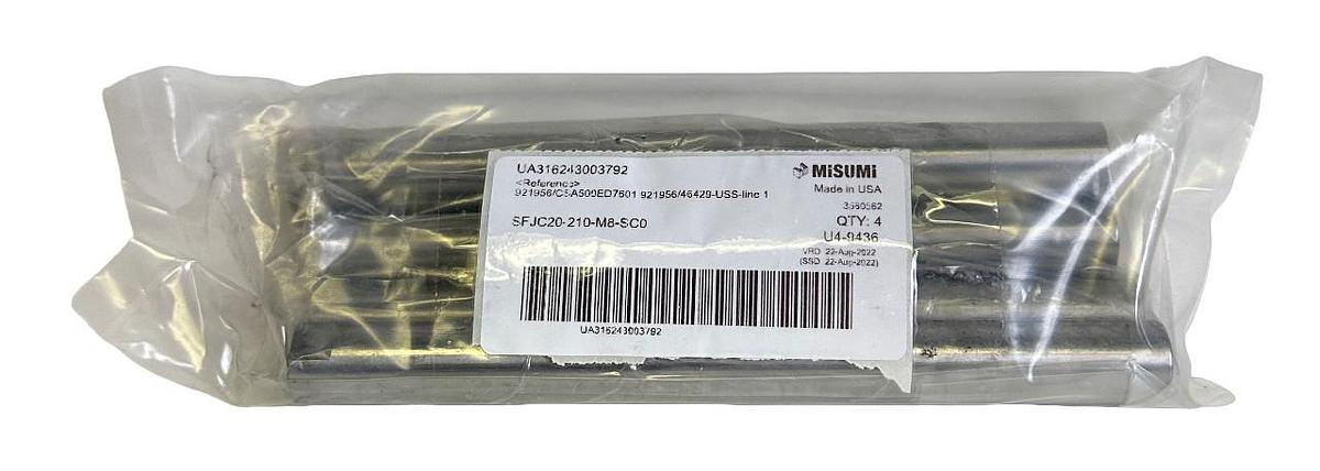 Used 4 NEW MISUMI SFJC20-210-M8-SC0 / SFJC20210M8SC0 SHAFTS U4-9436 UA316243003792