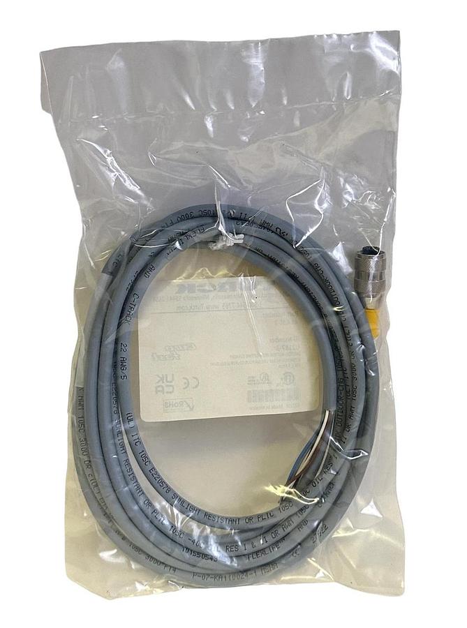 Used NEW TURCK RK 4.5T-3 / RK45T3 EURO M12 SINGLE-ENDED CORDSET 3M U2187-4 / U21874