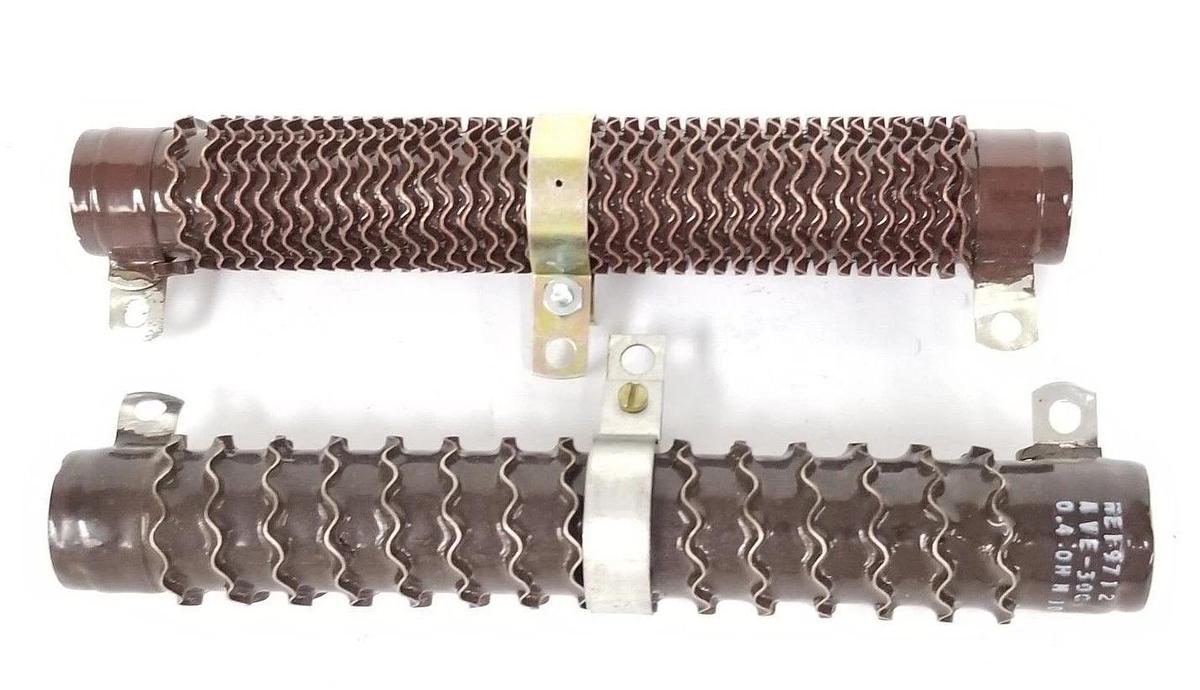 Used LOT OF 2 NEW AVE-300-0.4 OHM RESISTORS, 723663002, HE19712, HE10509, AVE300, 10P