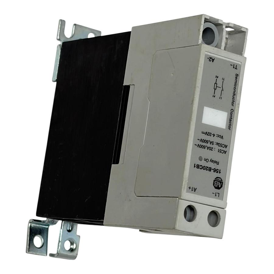 Used Allen Bradley 156-B20CB1 Solid State Contactor 20A 1 Ph 600VAC, Missing Cover