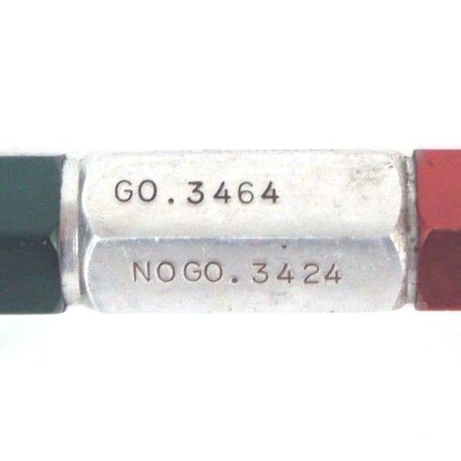 Used VAN KEUREN CO. G-115633 PLUG GAUGE GO 0.3464 NO GO 0.3424