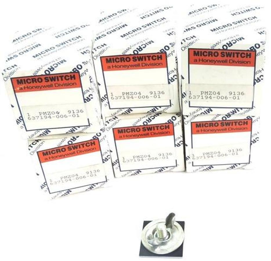LOT OF 6 NIB MICRO SWITCH PMZ04 9136 PLUGS 1.125 IN, SQUARE HOLE 637194-006-01