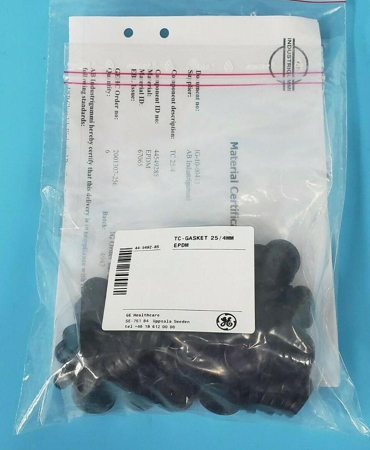 Used BAG OF 100 NEW GE HEALTHCARE 44-5492-85 TC-GASKETS 25/4MM EPDM TC 25/4 67065