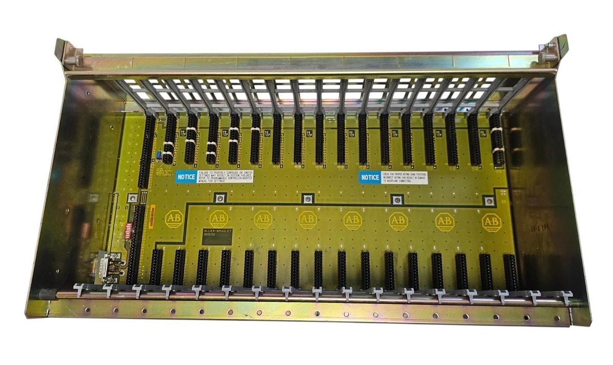 Used ALLEN BRADLEY 1771-A4B 16 SLOT I/O CHASSIS 1771A4B SER. B P/N: 96814804