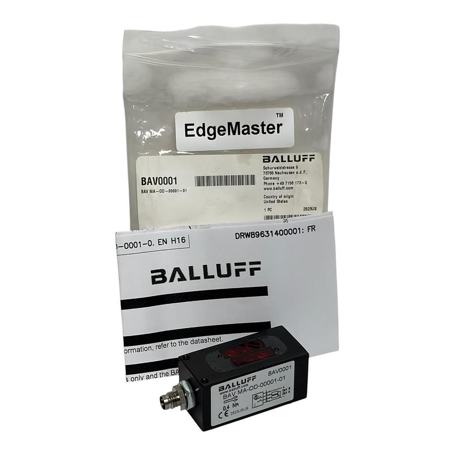 Balluff BAV0001 BAV MA-OD-00001-01 EdgeMaster Dual Photoelectric Sensor