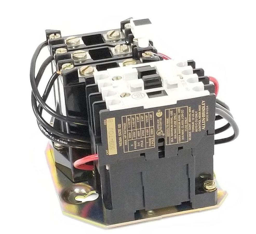 Used NIB ALLEN BRADLEY 509-TOJ FULL VOLTAGE STARTER 24V, 50HZ, SER. B, 509TOJ