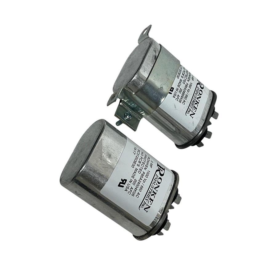 Used Lot of 2 Ronken P86A24504K06 Capacitors .5MF 1000V 660AC w/ Mounting Bracket