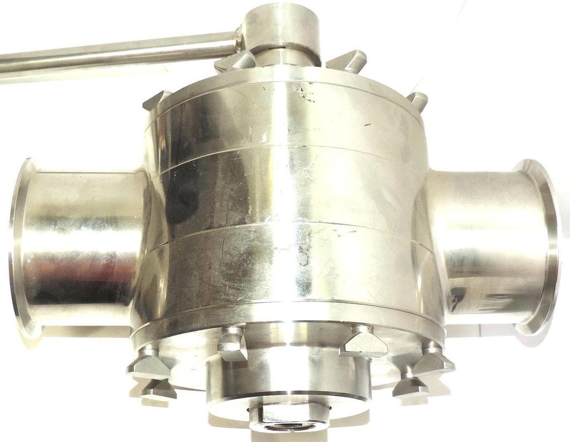 NEW ALPHA LAVAL AH10-GC-E-T316-HNDL, 4" 316 STAINLESS STEEL REGULATING VALVE