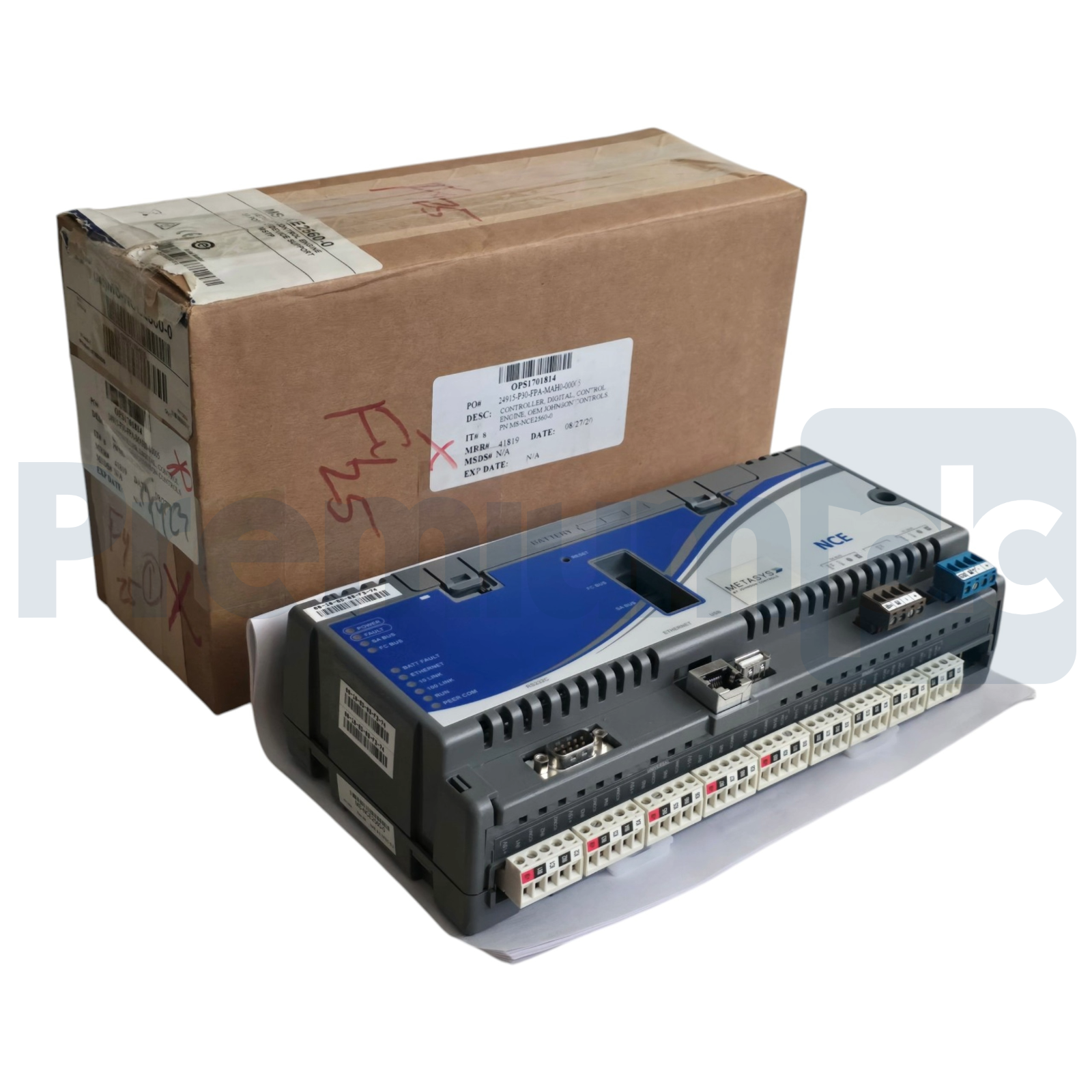 Used Johnson Controls MS-NCE2560-0 Network Control Engine Metasys NCE25 MS/TP Bus 24V